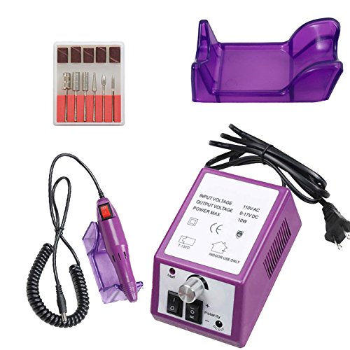Preisvergleich Produktbild Flyelf Elektrisch Nagelfräser,Nagelfeile Pediküre Maniküre Set (Lila)