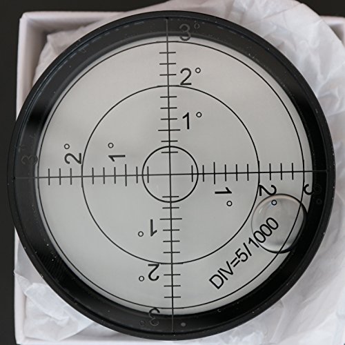 Dosenlibelle – Große Metall-Wasserwaage mit Luftblase (NEU), 60 mm Durchmesser, Gradangabe, Boden-Wasserwaage – Metallgehäuse, Bullseye - 7