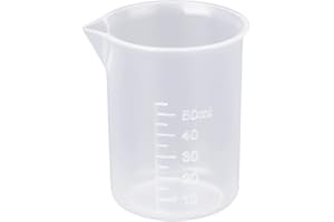 MNIXY 50ml Bécher Gradué en Plastique Transparent