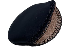 BUZZUFY Schwarze Ledertasche für Taschenuhr 50 mm, Öffnung 40 mm