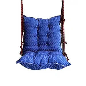 The Shopping Icon Cotton Swing Hammock for Kids, Medium Size Hammock for Kids up to 8 Years, up to 50 Kg Weight Capacity, Blue Color