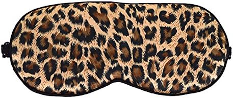 Millya Adjustable Band Silk Sleep Eye Mask Leopard Print Night Eyeshade Sleeping Blindfold