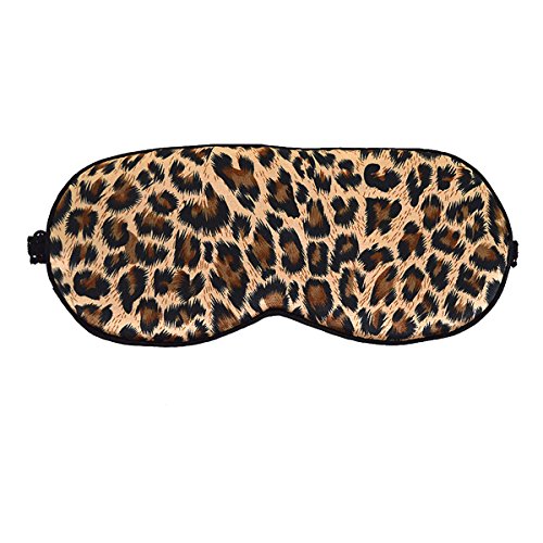 Millya Adjustable Band Silk Sleep Eye Mask Leopard Print Night Eyeshade Sleeping Blindfold