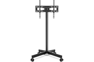 RFIVER Soporte TV Pie Ruedas para Television de 23-65 Pulgadas de Plasma/LCD/LED, Carro de Universal Soporte TV Suelo Móvil con Altura Ajustable de hasta 35 kg, Máx VESA 400x400 mm