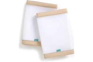 PurFlo Breathable Cot Bumper (2pcs) | Safe Alternative to Traditional Baby Cot Wraps | Machine Washable Mesh & Easy Install Fixings | Fits Cot Bed up to 140x70 cm | Baby Essentials | Hazel