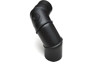 raik Rauchrohrbogen Ofenrohr 120 mm Multibogen mit Reinigungsöffnung schwarz 0–90° Stahlrohr 2 mm einwandig Senotherm beschichtet Länge 465 mm Made in EU