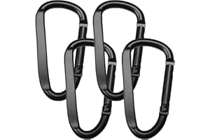 YOYEAH 4-delar skruvkarbinhaksats, karbinhaksät av aluminium, belastbar och robust, materialkarbinhak för camping, vandring o