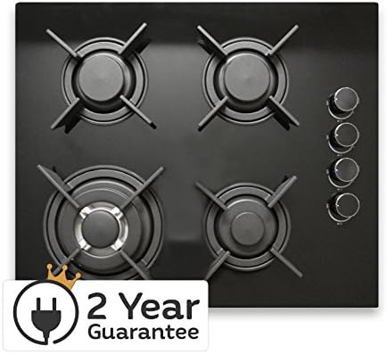Ashcott Appliances AAO604BGH1 Built-in 60cm 4 Burner Black Glass Gas Hob *REDUCED TO MAKE WAY FOR 2018 MODEL*