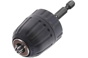 Gasea 0.8-10mm Keyless Drill Chuck Converter 3/8" 24UNF Thread Quick Change Adapter with 1/4" Hex Shank