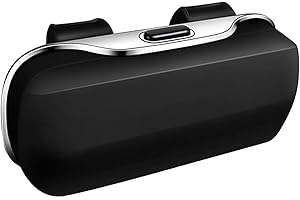 Fjquamitix Sunglasses Holder for Car Visor, Car Sunglasses Holder, Glasses Storage Protective Box, Eyewear Hard Shell Eyeglasses Organizer, Auto Glasses Case (Black)