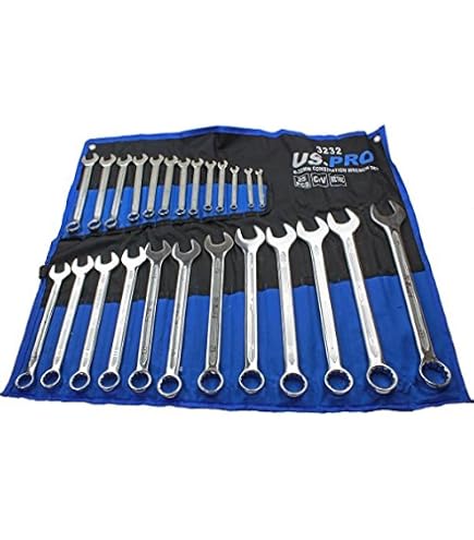50-Piece Large Metric Combination Spanner Set – 6-32mm Stubby Wrenches – Neilsen CT3803