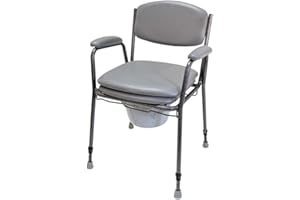 Drive Medical Toilettenstuhl TS 130, schwarz-silber
