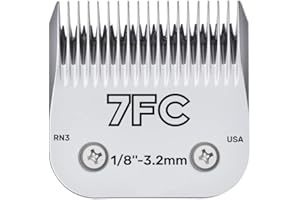 OwnLifeYF Lame de tondeuse professionnelle 3F 4F 5F 7F 10# 30# 40# 50# lame A5 pour animaux de compagnie Andis Oster Lame en céramique (7F)