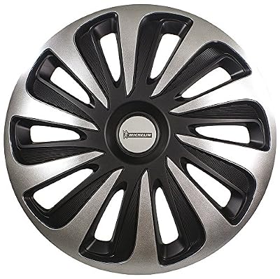 MICHELIN 009123 boîte 4 enjoliveurs 16" NVS 3D Black Edition, Noir, Set de 4
