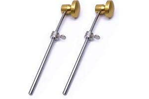 Jiayouy 2 Pieces Bass Drum Pedal Beater Aluminum Alloy Hammer Head Percussion Instrument Accessory Part Golden 2