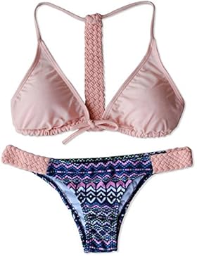 DELEY Donne Vintage Tessitura Triangolo Imbottito Sexy Bikini Costumi Da Bagno Beachwear