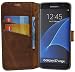 Produktbild Original ECHTLEDER Suncase Book Style Schutzhülle für das | Samsung Galaxy S7 EDGE Duos | (Slim-Fit) Ledertasche Leder Tasche Handytasche Schutzhülle Case Hülle antik coffee