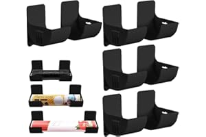 HAMKU 8 Stück Müllbeutelhalter Wandmontierter,Küchen Organizer,Wand Montierter Müllsack Spender Organizer,Küchenschranktür Aufbewahrung Aufbewahrungsbox Für Tüten,Zinnfolie,Müllsack(Schwarz)