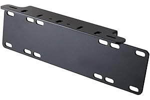 Willpower Universale Staffa Targa Nero Bull Bar Paraurti Anteriore per Faretti LED Faro da Lavoro a LED Targa della Luce Portatarga per 4x4 Fuoristrada Camion Offroad