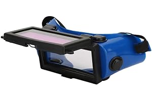 AKOZON Okulary spawalnicze z automatycznym zaciemnieniem Solar DIN16 Automatyczna maska na oczy Gogle spawalnicze Okulary ochronne na oczy (niebieskie)