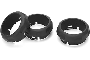 AKOZON Anelli di Copertura della Manopola Dell'interruttore Dell'aria Condizionata da 3 Pezzi Anello Interruttore del Condizionatore D'aria Stile Interno Dell'auto Sostituzione per Land Rover Discovery 4/Spo