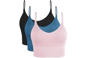 Litthing Reggiseno Sportivo da Donna Senza Cuciture Imbottito Senza Cuciture Reggiseno Yoga con Cinturino Canotta Canotta Corta