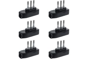 EXTRASTAR Spina piatta,Spina Ribassata 2P+T 10A,Nero,6 pezzi.