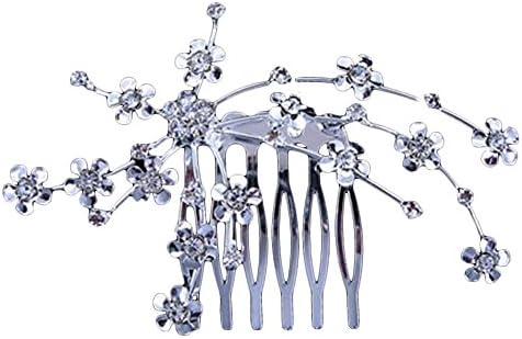 Bridal headdress with lots of rhinestones, flower design, hair accessories/hair comb for prom, 9192