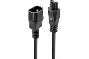 LINDY 1 m IEC C14 till IEC C5 klöverblad förlängningskabel