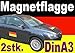 Produktbild 2stk. große DinA3 Magnet-Flagge Deutschland fürs Auto zur Fußball WM 2018