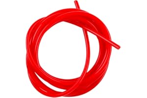 LUXERAD,High Performance Silicone Vacuum Hose,ID= 0.19" (5mm), OD= 0.39" (10mm) Length=10 Feet（3 Meters）,Silicone Vacuum Hose Line Tube Pipe Universal 5mm x 10mm Red
