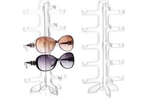 Guidre 2 sztuki stojaków na okulary przeciwsłoneczne, 5-warstwowe okulary, stojak na kilka okularów, do przechowywania okularów przeciwsłonecznych, lusterek płaskich, okularów krótkowzroczności