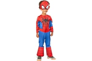 Rubies Disfraz Spidey para niños y niñas, Jumpsuit impreso digitalmente y máscara, Licencia Oficial Marvel, Spider-man para Navidad, Carnaval, cosplay, regalos, cumpleaños