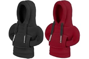 KBRPEY Auto Schaltknauf Abdeckung, 2 Stück Schalthebel Abdeckung, Universal Schaltknauf Hoodie Shifter, Automatik Schaltknäufe Überzug für Auto Schalthebel Dekoration Zubehör Rot Schwarz