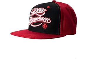 WEST COAST CHOPPERS Kimi Cross Logo Snapback Flatbill - Gorra, color rojo y negro