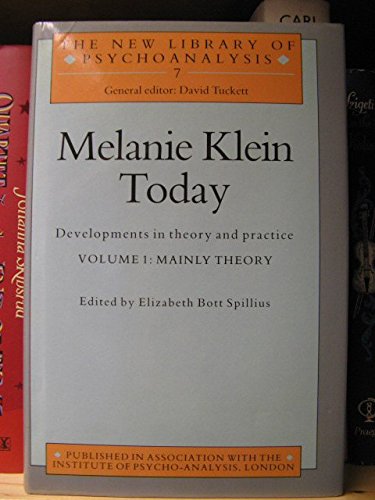 Pdf Melanie Klein Today Mainly Theory V1 Developments In - 
