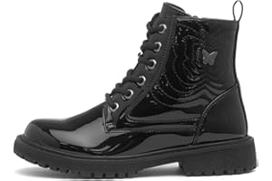 Walkright Cornelia Girls Black Patent Ankle Boot