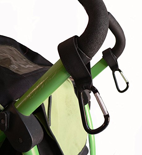 2x Buggy Mama Clip Hacken Kinderwagen Shopping Täschen Taschen Hacken Halterung - 6