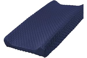 iEvolve Changing Pad Cover Ultra Soft Minky Dots Changing Table Cover Breathable Changing Table Sheet Diaper Changing Pad Cover for Baby Boys Girls (Navyblue)