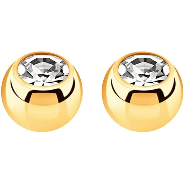 4 Stück 1,2mm Piercing Kunststoff Marmor Schraub Kugel 4mm Lippe Ohr