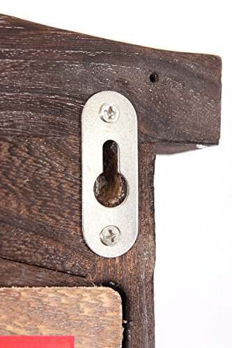 Wandspiegel Spiegelfenster mit Fensterläden 53x42x5cm ~ braun shabby - 5