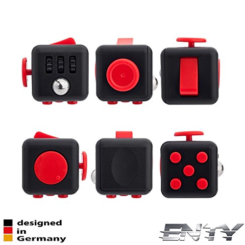 Preisvergleich Produktbild Enty Fidget Cube 2017 - Designed in Germany - Original (schwarz-rot)