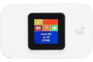 Culnflun WiFi Portátil 4G, 4G Punto de Acceso WiFi móvil, Enrutador de Pantalla a Color con Ranura Micro SIM, para Teléfono, Tableta, Computadora Portátil(Blanco)