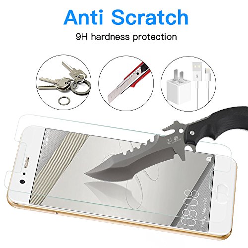 [2 Stück] Huawei P10 Plus Schutzfolie Panzerglas,Yica P10 Plus Folie[HD Klare, Blasenfreie] Displayschutzfolie Displayschutz Screen Protector Für Huawei P10 Plus - 3