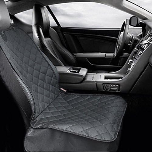 Carmoni Pet Front Seat Cover for Cars, WaterProof & Hammock Convertible,Nonslip Rubber Backing with Anchors, Installing Easily and Machine Washable Pet Seat Covers For Cars, SUVs and Trucks