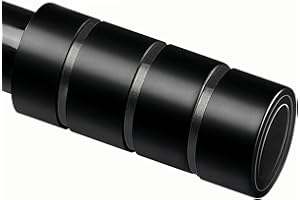 VENWEMONG 3 PCS Black End Caps for Curtain Rod,Ø 25 mm