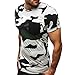 Produktbild Herren Shirt, Sommer Camouflage Drucken Tee Kurzarm T-Shirt Sweatshirt Tanktop (M, Weiß)