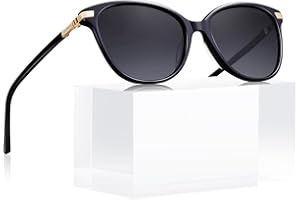 AVAWAY Vintage Donna Occhiali da Sole Polarizzati Oversize UV400 Protezione Lente Telaio in Acetato