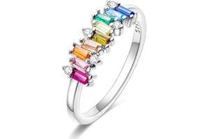 NARMO 925 Sterling Silver Donne Anelli Moon Star Anello Evil Eye Anello Colorato Cubic Zirconia Anello Stackable Vintage Anelli di Dichiarazione per le Donne Dimensione 11.5-19.5