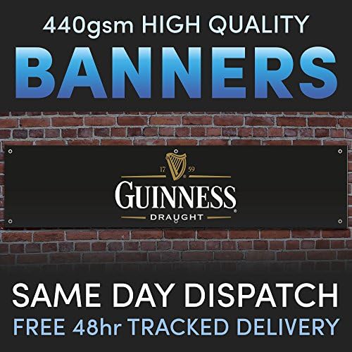 Guinness Bar / Pub Full Colour Vinyl Banner Man Shed Cave Workshop